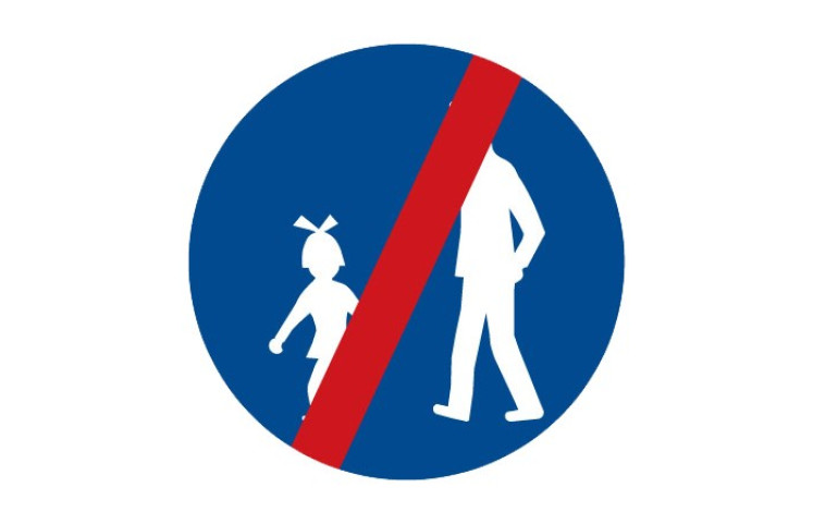 Dopravní značka C7b - Konec stezky pro chodce Dopravní značka C7b - Konec stezky pro chodce