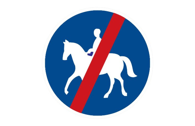 Dopravní značka C11b - Konec stezky pro jezdce na zvířeti