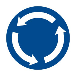 Dopravní značka C1 - Kruhový objezd - Standardní kruh 700mm