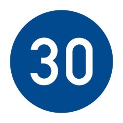 Dopravní značka C6a - Nejnižší dovolená rychlost