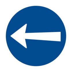 Dopravní značka C3b - Přikázaný směr jízdy zde vlevo