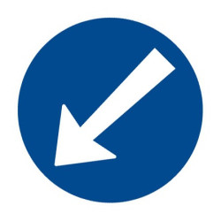 Dopravní značka C4b - Přikázaný směr objíždění vlevo