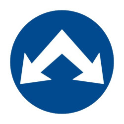 Dopravní značka C4c - Přikázaný směr objíždění vpravo i vlevo