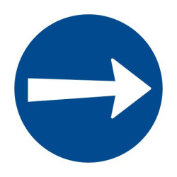 Dopravní značka C3a - Přikázaný směr jízdy zde vpravo