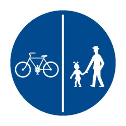 Dopravní značka C10a - Stezka pro chodce a cyklisty - Standardní kruh 700mm