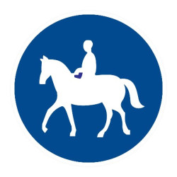 Dopravní značka C11a - Stezka pro jezdce na zvířeti - Standardní kruh 700mm