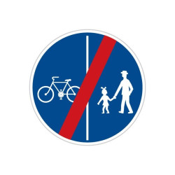 Dopravní značka C10b - Konec stezky pro chodce a cyklisty - Standardní kruh 700mm