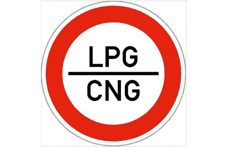 Dopravní značka - Zákaz vjezdu LPG/CNG
