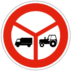 Dopravní značka B12 - Zákaz vjezdu vyznačených vozidel