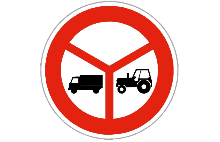 Dopravní značka B12 - Zákaz vjezdu vyznačených vozidel
