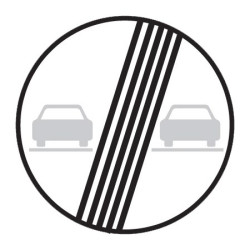 Dopravní značka B21b - Konec zákazu předjíždění