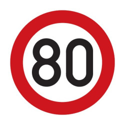 Dopravní značka B20a - Nejvyšší dovolená rychlost