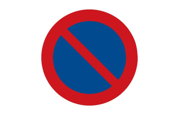 Dopravní značka B29 - Zákaz stání