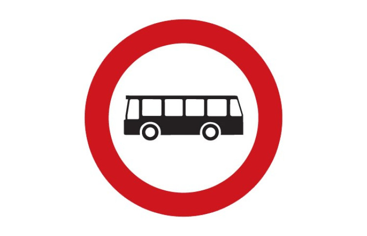 Dopravní značka B5 - Zákaz vjezdu autobusů