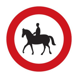 Dopravní značka B31 - Zákaz vjezdu pro jezdce na zvířeti