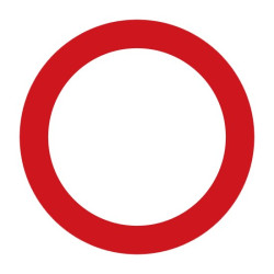 Dopravní značka B1 - Zákaz vjezdu všech vozidel (v obou směrech) - Standardní kruh 700mm