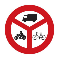 Dopravní značka B12 - Zákaz vjezdu vyznačených vozidel - Standardní kruh 700mm