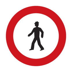 Dopravní značka B30 - Zákaz vstupu chodců - Standardní kruh 700mm