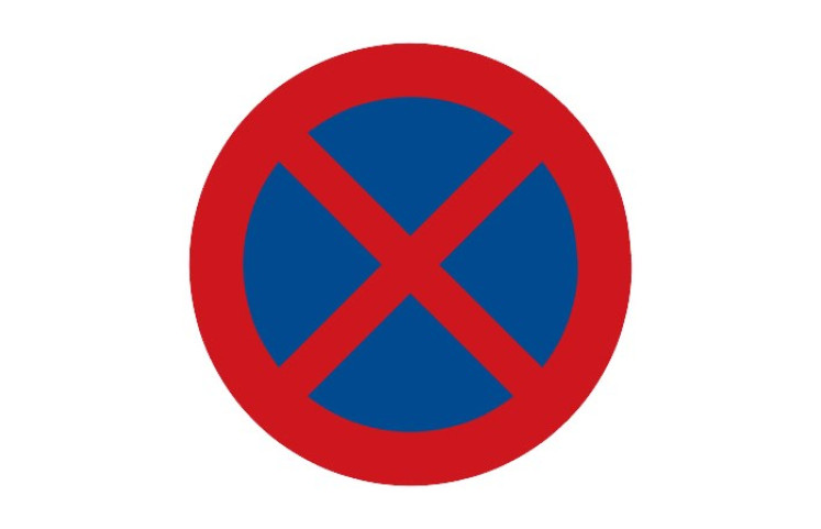 Dopravní značka B28 - Zákaz zastavení