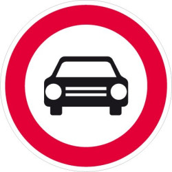 Dopravní značka B3 - Zákaz vjezdu všech motorových vozidel s výjimkou motocyklů bez postranního vozíku