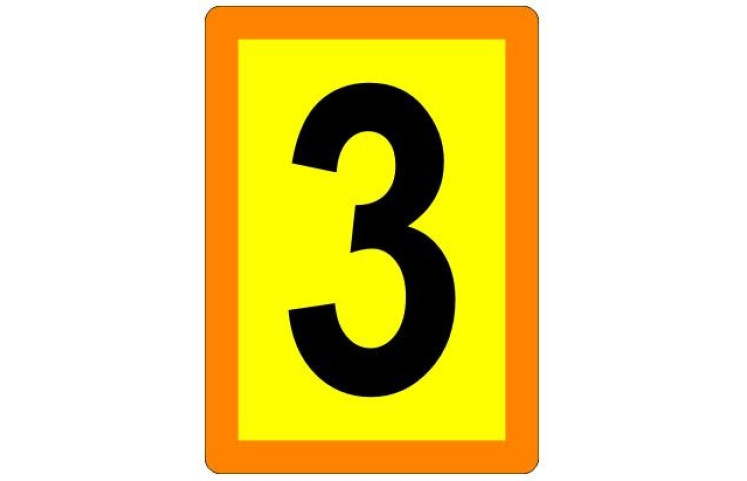 Železniční značka - Začátek nepředvěstěné pomalé jízdy