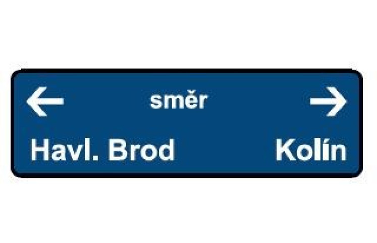 Železniční značka - Označení směru jízdy