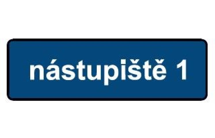 Železniční značka - Označení nástupiště