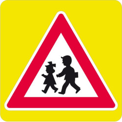 Dopravní značka A12b - Děti, zvýrazněná
