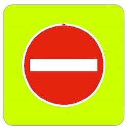 Dopravní značka B2 - Zákaz vjezdu všech vozidel, zvýrazněná