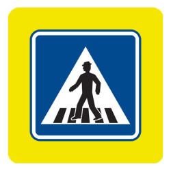 Dopravní značka IP6 - Přechod pro chodce, zvýrazněná