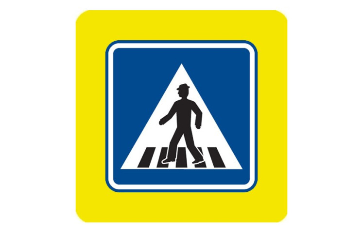 Dopravní značka IP6 - Přechod pro chodce, zvýrazněná
