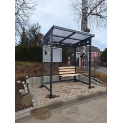 Autobusová zastávka Atlanta - Komůrkový polykarbonát, Vitrína: Ne, 2m