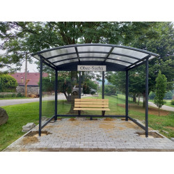 Autobusová zastávka Neapol - Bezpečnostní sklo - 4m