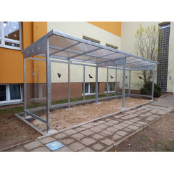 Přístřešek na kola - Komůrkový polykarbonát, 8m