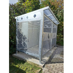 Uzamykatelný přístřešek DUO pro dva kontejnery 1100l